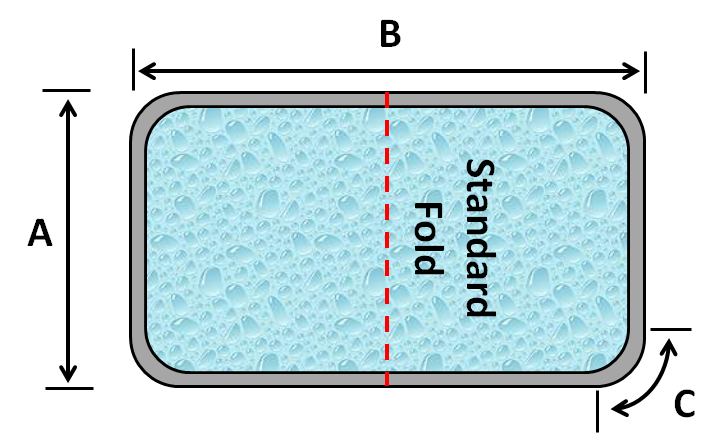 Spa cover with standard fold