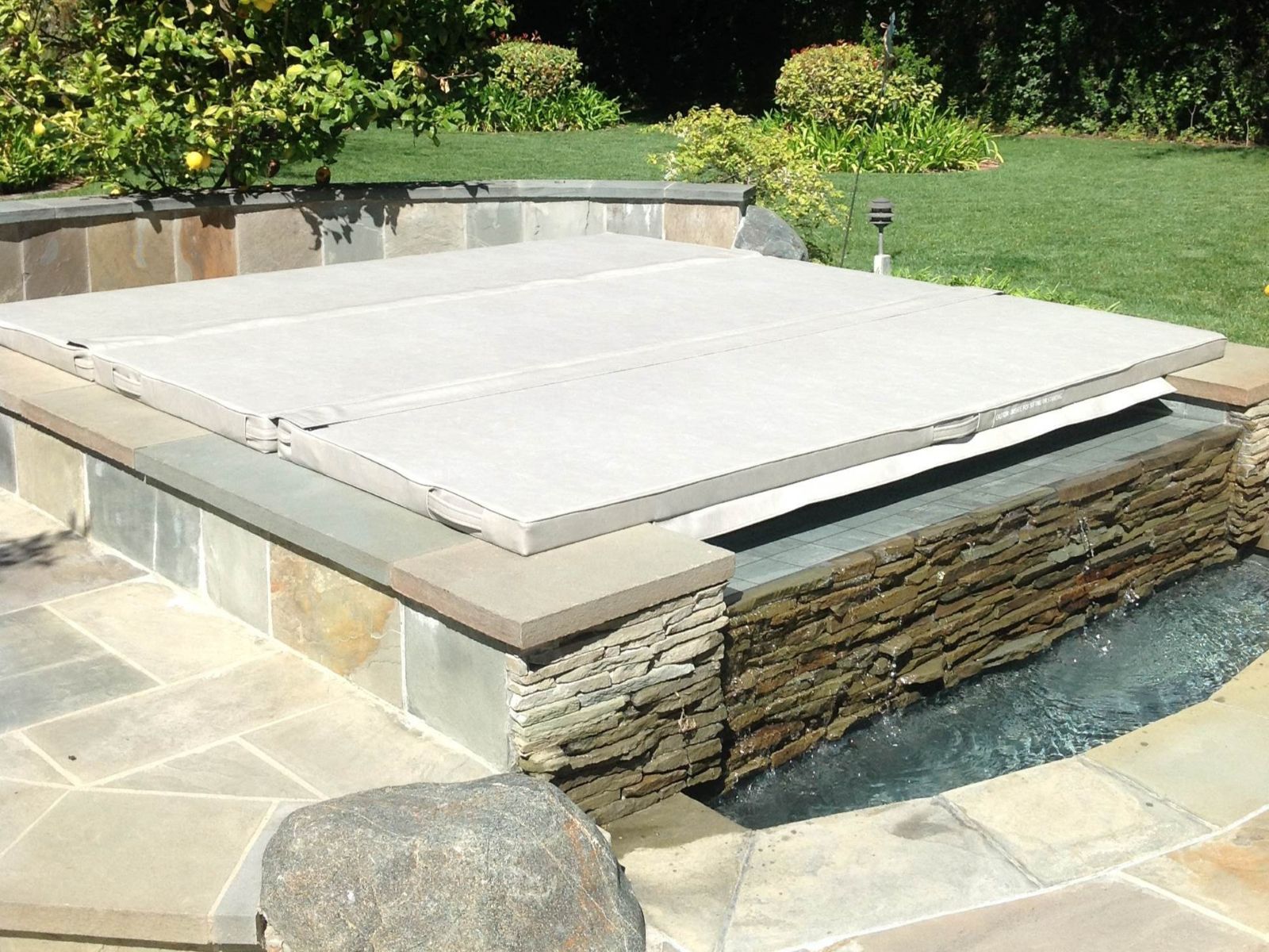 3 piece spa cover almond