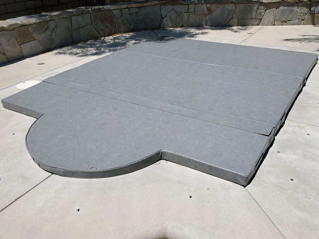 In-ground custom shape spa cover
