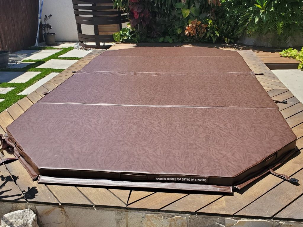 Over-sized spa cover - walnut